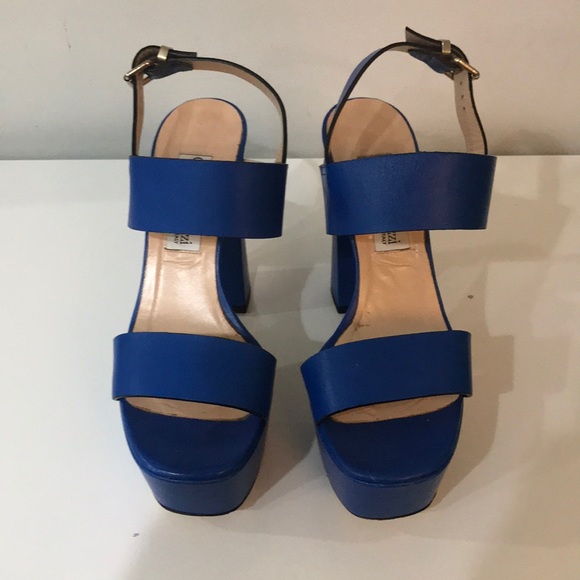 Electric Blue Platform Sandals - Picture 1 of 3